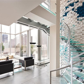 Structural Glass Spiral Staircase