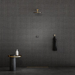 Porto Shower System (Brushed Gold & Pietra Grey Marble) - Bath & Shower Parts