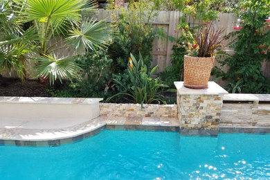 Pool - small backyard pool idea in Houston