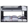 ACME Cargo Container Style Metal Twin over Twin Bunk Bed in Gunmetal