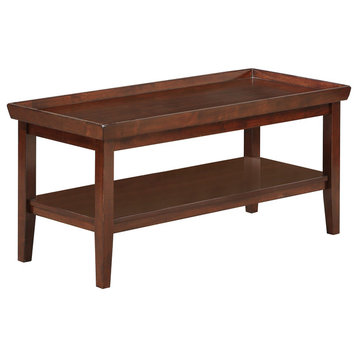Convenience Concepts Ledgewood Coffee Table in Espresso Wood Finish