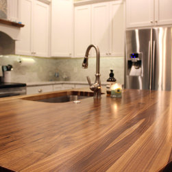Black Walnut Butcher Block Countertop - Kitchen Countertops