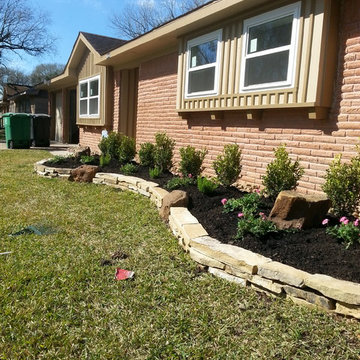 Flagstone Border Flowerbeds