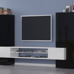 Modern TV Stand / Wall Unit AKORD | Black & White - $1,275 - Entertainment Centers And Tv Stands