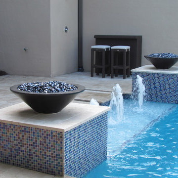 Geometric Swimming Pool with numerous water features