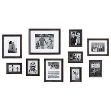 Bordeaux Gallery Wall Wood Picture Frame Set, Black 10 Piece