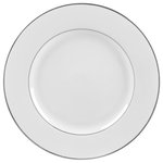 10 Strawberry Street - Double Line Luncheon Plates, Set of 6, Silver - Silver Double Line : With a silver lining on the edge and verge, these dishes embrace the food with delicate majesty, simultaneously noble and reserved.