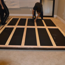 Custom Platform Bed w/ Headboard - Bedding