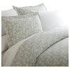 Home Collection Premium 3 Piece Wheatfield Printed Duvet Cover Set, King, Gray