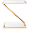 Rea Mirror Top Gold Accent Table