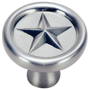 Hardware House 1-1/8" Texas Star Cabinet Knob, Satin Nickel