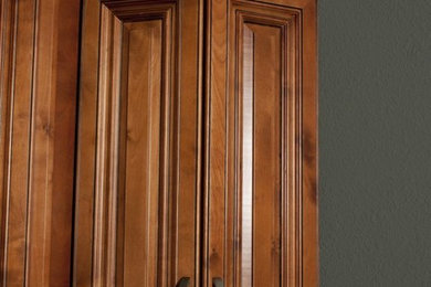 Quinn Walnut End Angle Wall Cabinet