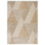 Addison Rugs - Pasco APA34 Beige 9'10" x 13'2" Rug - Set the stage with the Pasco collection, where modern-day designs seamlessly blend with a balanced mix of warm and cool colors. Every rug, exquisitely hand-carved, unveils detailed patterns, lending depth and charm. Bask in the luxury of the plush, heavy pile. Using 100% polypropylene and meticulously crafted in Egypt, longevity is assured. The Pasco collection encapsulates style and premium quality.