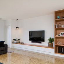 Small family room shelves