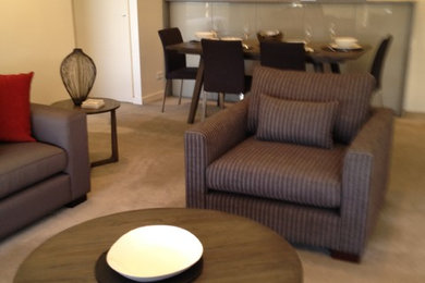 Photo of a modern home design in Melbourne.
