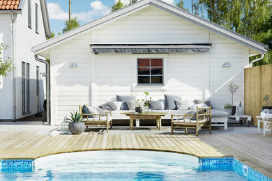 Scandinavian backyard pool in Malmo.
