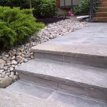 Flagstone Path with Natural Stone Steps