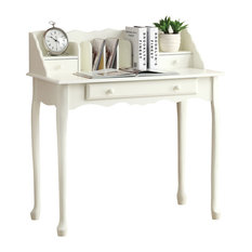 Sleek Desks Houzz Monarch Unique Sleek Style Antique White Traditional 36 Secretary Desk Furniture 3103