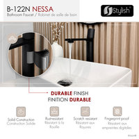 STYLISH Nessa Single Handle 12 1/2" Matte Black Vessel Bathroom Faucet