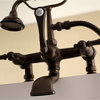 Aqua Vintage 7" Tub Faucet With Hand Shower, Oil Rubbed Bronze