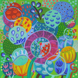 Seeds, 20 x 20 x 3 in deep, sold - Paintings