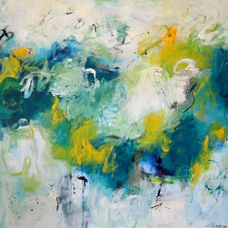 "Where Are We Going From Here" 48 x 48 Mixed Media on Canvas by Hilma Koelman - Mixed Media Art