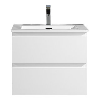 The Frost Single Bathroom Floating Vanity - Contemporary - Bathroom Vanities  And Sink Consoles - by Flairwood Decor | Houzz