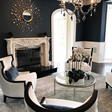 Blue and White Contemporary Conversational Seating -- Dina Pristouris
