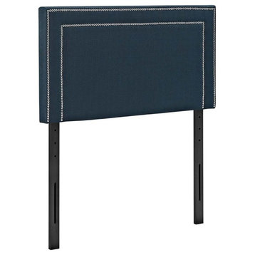Hawthorne Collection Fabric Upholstered Twin Headboard in Azure