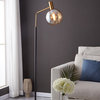 Geneva | Stylish Gold Glass Luxury Floor Lamp , Black/Gray
