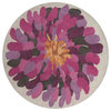 Bombay Fuchsia Floral Rectangular Area Rug, 3&#039;3&quot; X 5&#039;3&quot;