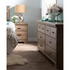 South Shore Versa 6 Drawer Dresser with Nightstand in Weathered Oak