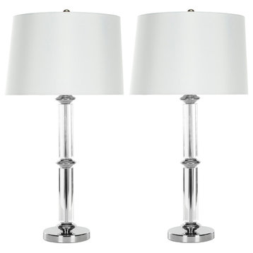 Safavieh Vendome 28.5"H Crystal Table Lamps, Set of 2