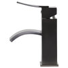 ALFI Brand AB1258-BN Brushed Nickel Square Body Curved Spout Bathroom Faucet