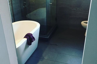 Inspiration for a transitional bathroom remodel in Other