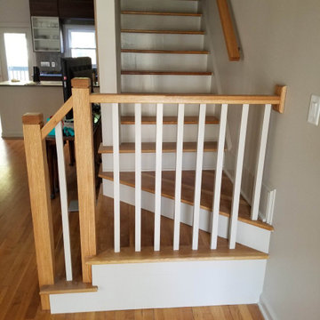 Contemporary Kitchen, Fireplace & Staircase Remodel