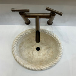 17.5&rdquo; x 14&rdquo; Marzi Hand painted ceramic sink - Bathroom Sinks