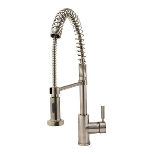 Residential Spring Pull Down Kitchen Faucet Brushed Nickel Spring Spout Kitchen Faucet Brushed Nickel
