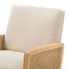 Delphine Cane Accent Chair, Rattan Armchair, Tan