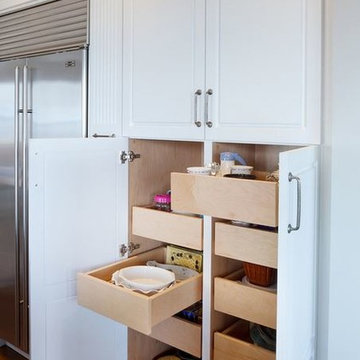 Broadview KItchen Pantry with angle wall behind