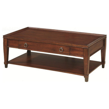 Hammary Sunset Valley Single-Drawer Rectangular Cocktail Table, Brown 197-910