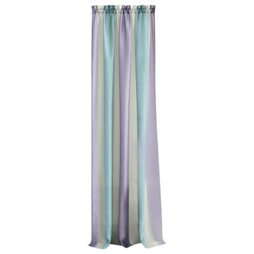 Spectrum Rod Pocket Window Curtain Panel, 50"x63", Lilac/Turquoise