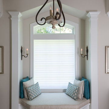 Inviting window seat in Master Bath