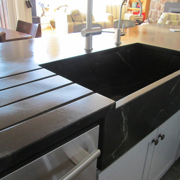 Shaker Kitchen with Soapstone counters and sink
