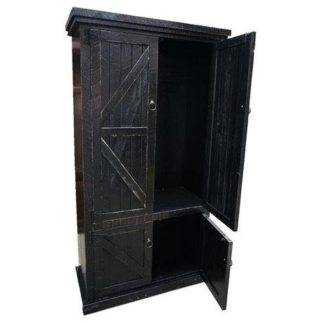 Barn Style Armoire / Kitchen Pantry, Autumn Sage