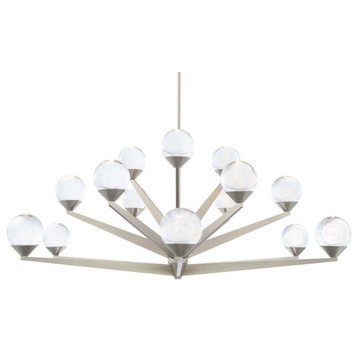 Modern Forms Double Bubble LED Chandelier, Satin Nickel
