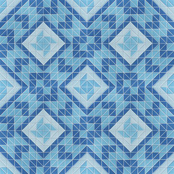 Artistic Pool Tile: Santorini Windmill TR-SA-TWM - Mosaic Tile