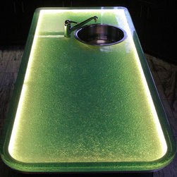 Glass Island Countertop - Kitchen Countertops