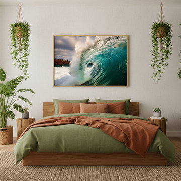 Aqua Embrace Biophilic Style Artwork