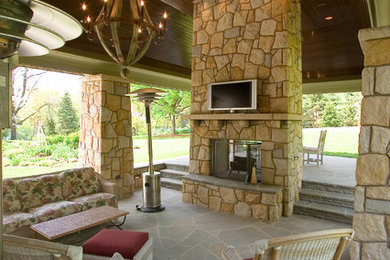 Example of an exterior home design in Other